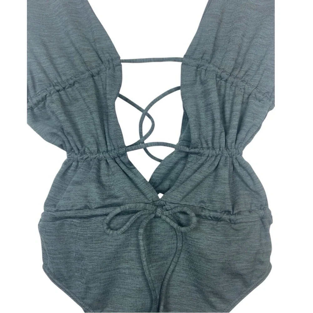 Free people Stylish Black strappy One Piece swimsuit